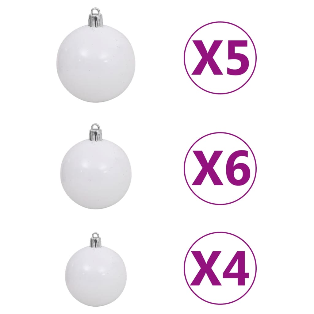 Kunstkerstboom Nordmann met LED's en kerstballen 120 cm groen Kerstbomen | Creëer jouw Trendy Thuis | Gratis bezorgd & Retour | Trendy.nl