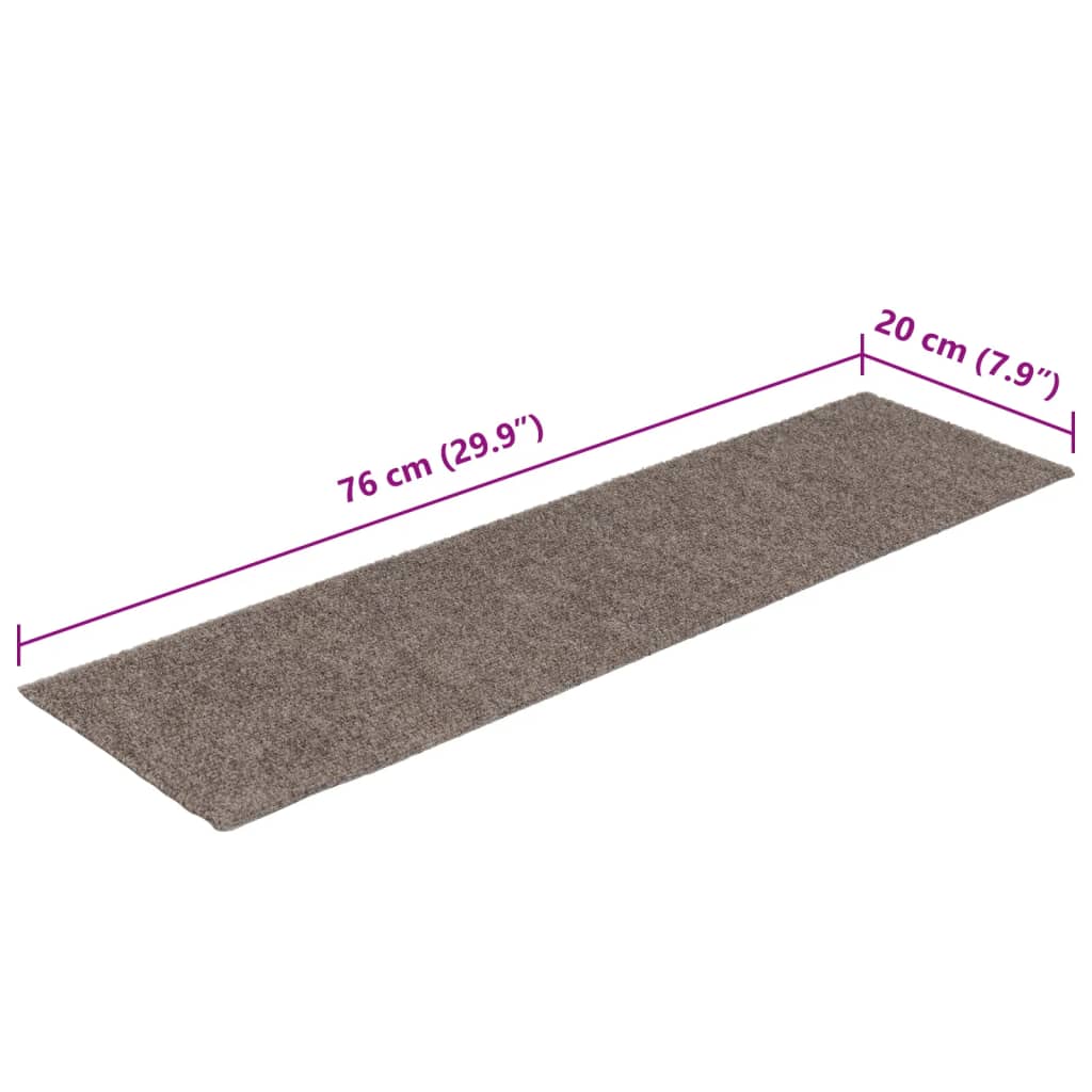 15 st Trapmatten zelfklevend rechthoekig 76x20 cm crèmekleurig Trapmatten | Creëer jouw Trendy Thuis | Gratis bezorgd & Retour | Trendy.nl