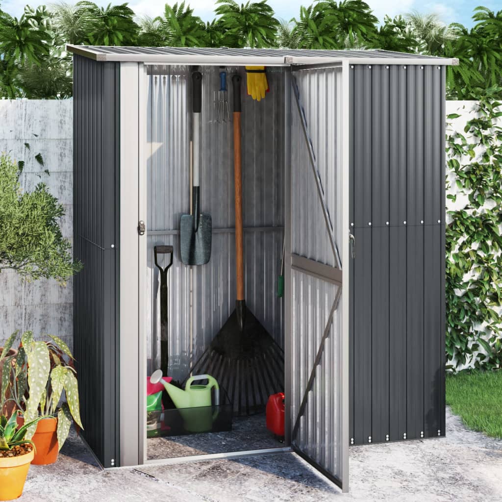 Tuinschuur 180,5x97x209,5 cm gegalvaniseerd staal antraciet Tuinhuizen | Creëer jouw Trendy Thuis | Gratis bezorgd & Retour | Trendy.nl