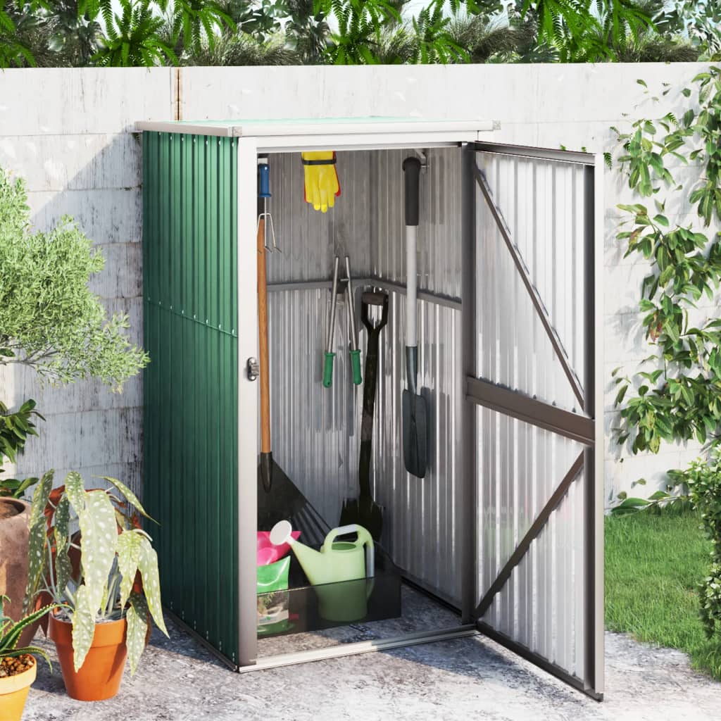 Tuinschuur 88x89x161 cm gegalvaniseerd staal groen Tuinhuizen | Creëer jouw Trendy Thuis | Gratis bezorgd & Retour | Trendy.nl