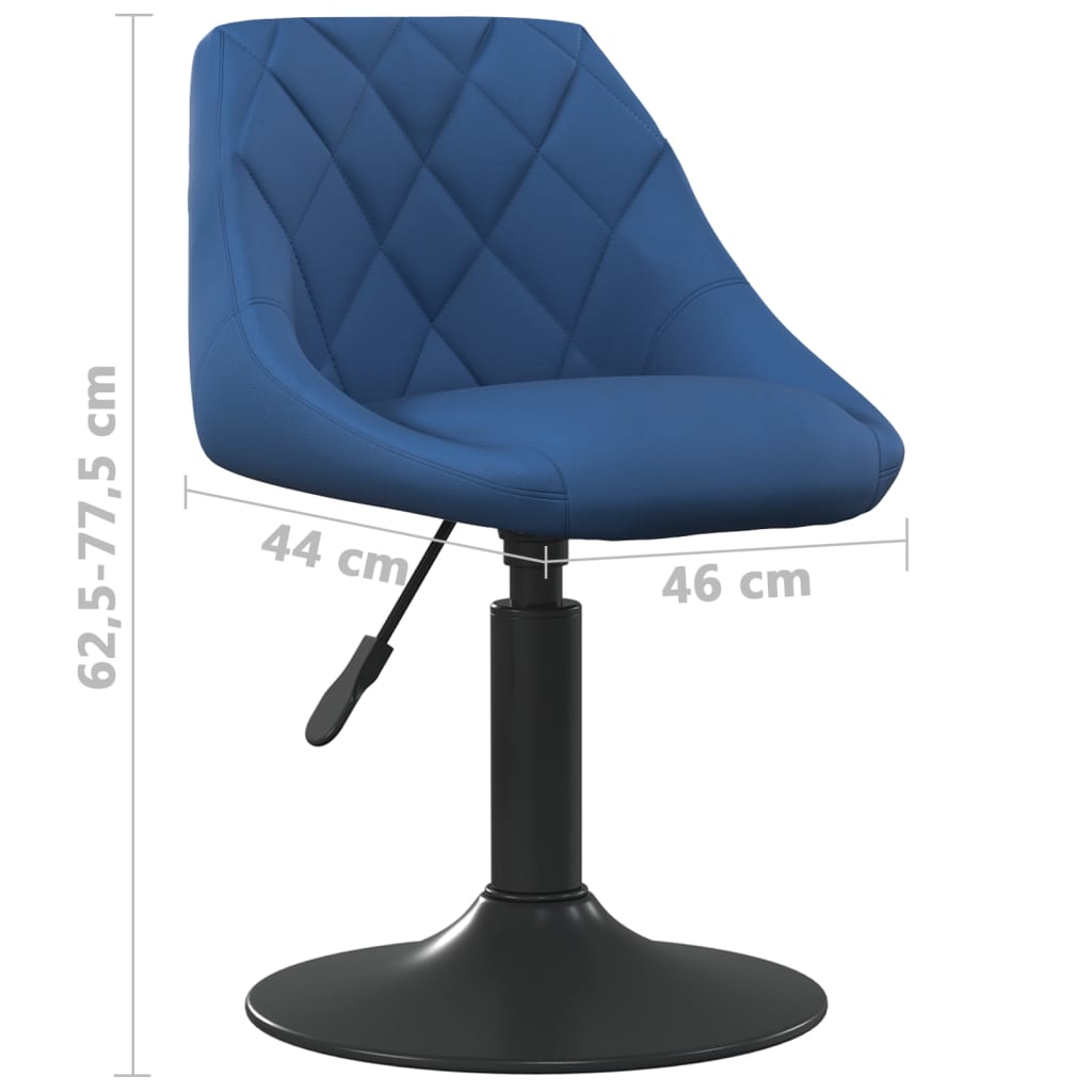 Barkruk fluweel blauw