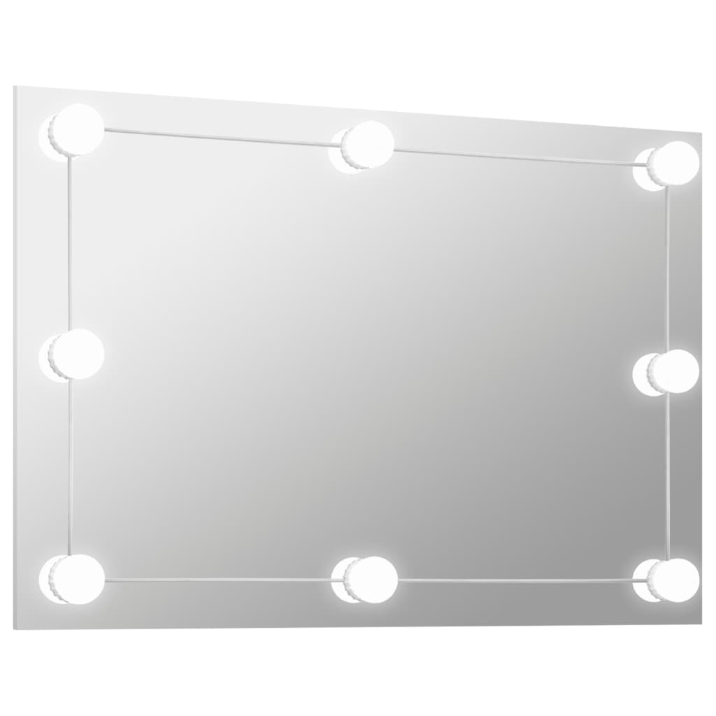 Wandspiegel zonder lijst met LED-lampen rechthoekig glas Spiegels | Creëer jouw Trendy Thuis | Gratis bezorgd & Retour | Trendy.nl