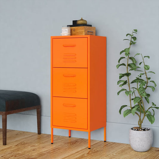 Opbergkast 42,5x35x101,5 cm staal oranje Opbergkasten & lockerkasten | Creëer jouw Trendy Thuis | Gratis bezorgd & Retour | Trendy.nl