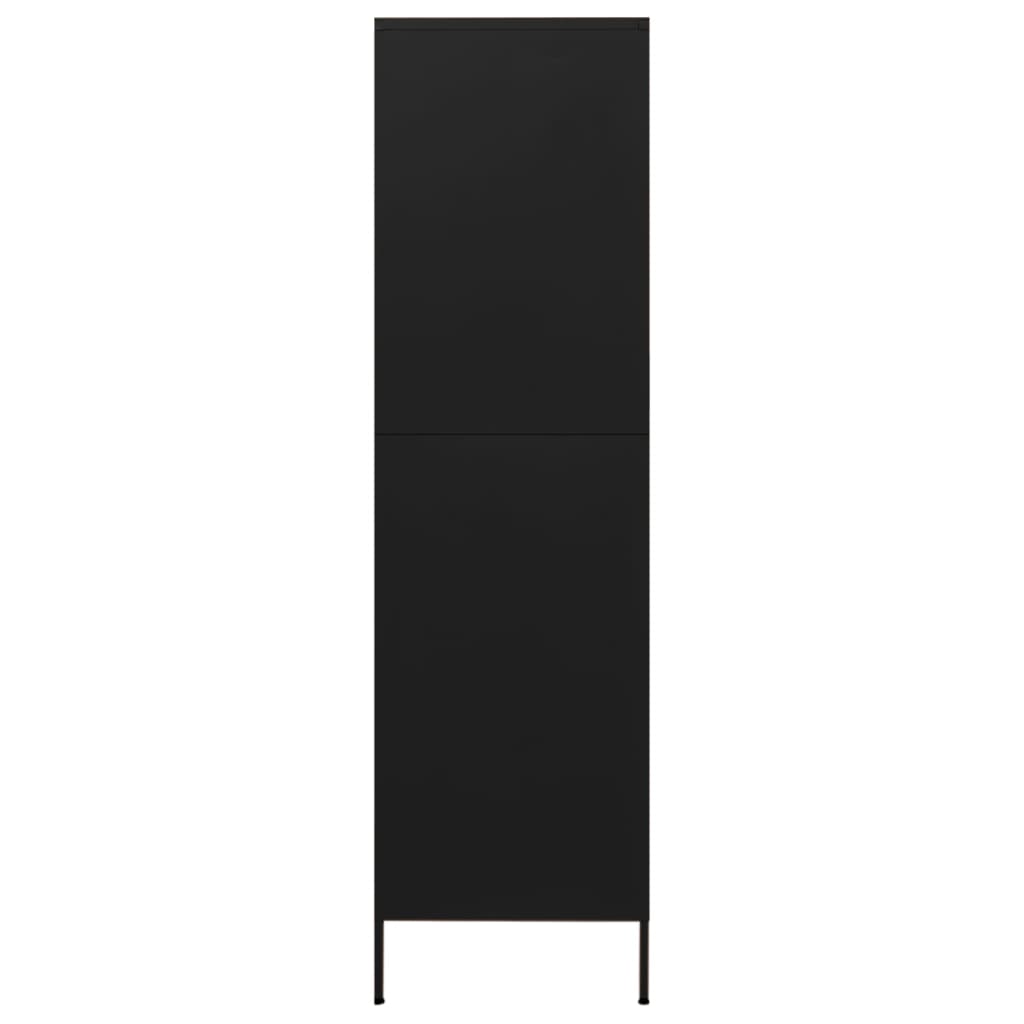 Kledingkast 90x50x180 cm staal zwart Kledingkasten | Creëer jouw Trendy Thuis | Gratis bezorgd & Retour | Trendy.nl