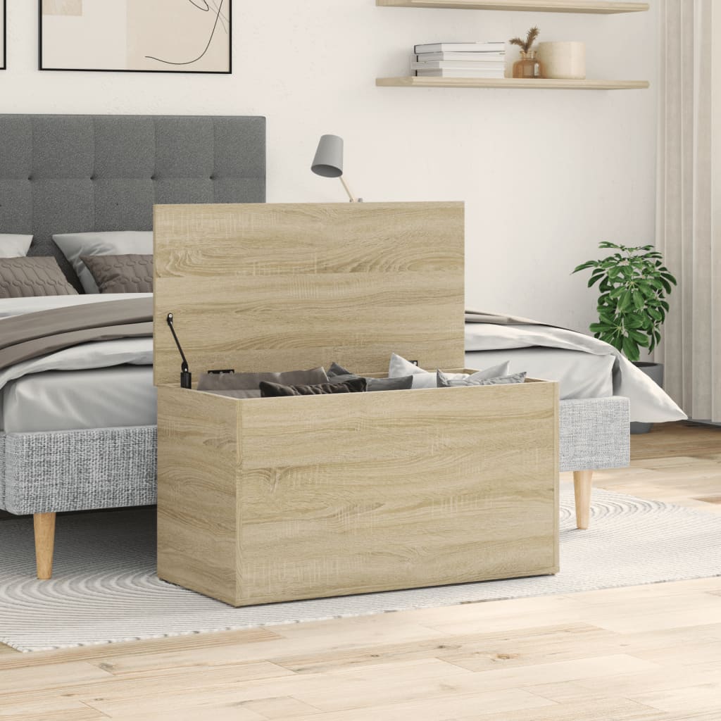 Opbergkist 84x42x46 cm bewerkt hout sonoma eikenkleurig Speelgoedkisten | Creëer jouw Trendy Thuis | Gratis bezorgd & Retour | Trendy.nl