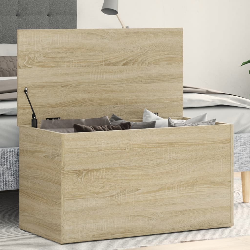 Opbergkist 84x42x46 cm bewerkt hout sonoma eikenkleurig Speelgoedkisten | Creëer jouw Trendy Thuis | Gratis bezorgd & Retour | Trendy.nl