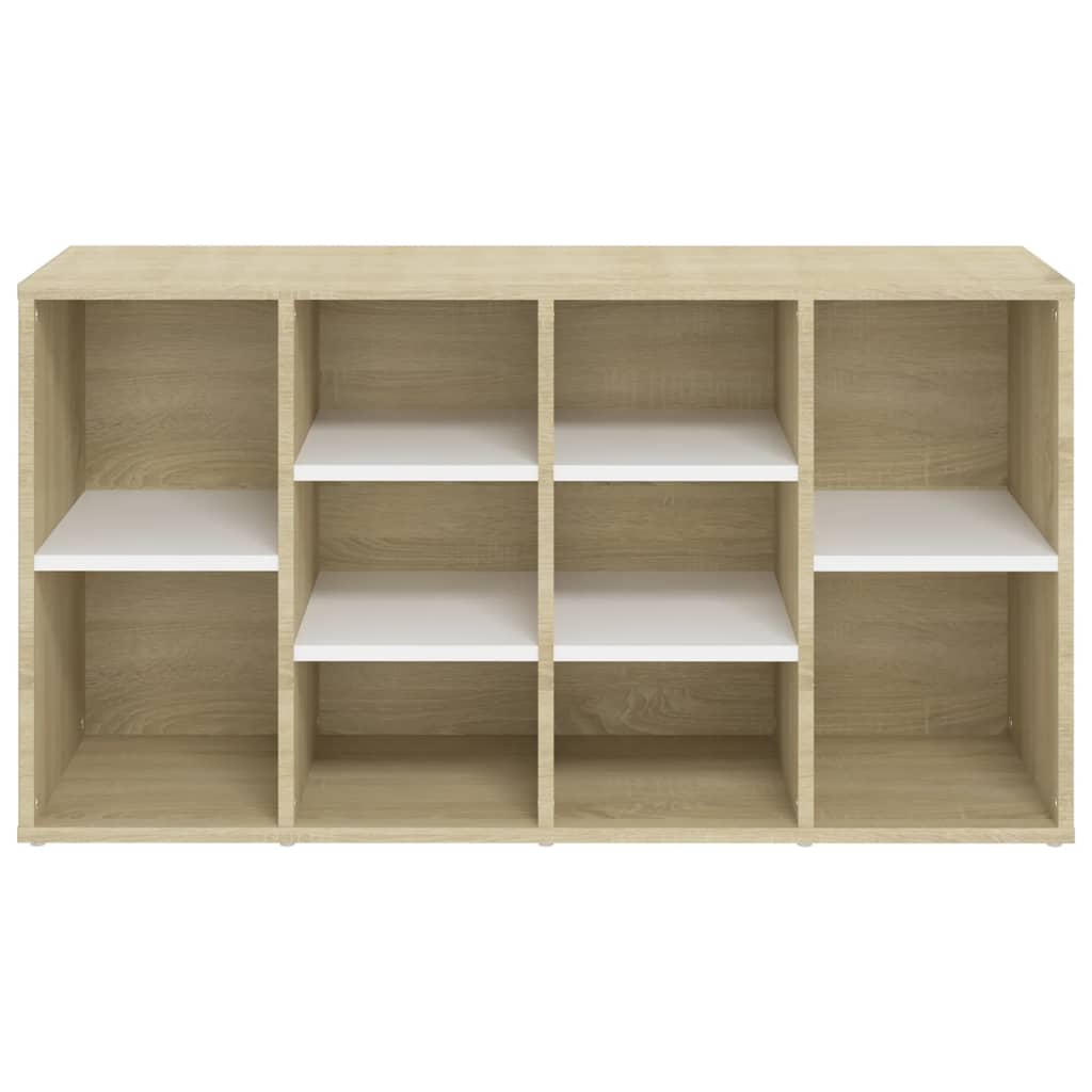 Schoenenbank 103x30x54,5 cm bewerkt hout wit sonoma eikenkleur Schoenenrekken | Creëer jouw Trendy Thuis | Gratis bezorgd & Retour | Trendy.nl