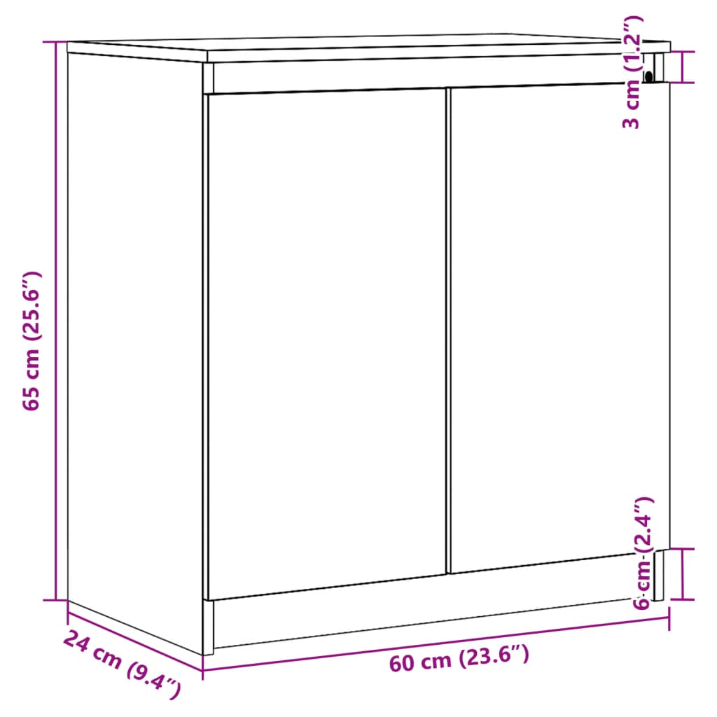 Bijzetkast 60x36x65 cm massief grenenhout wit Dressoirs & buffetkasten | Creëer jouw Trendy Thuis | Gratis bezorgd & Retour | Trendy.nl