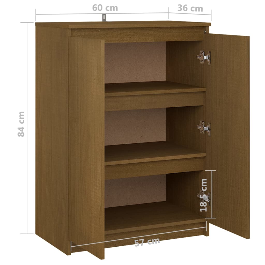 Dressoir 60x36x84 cm massief grenenhout honingbruin Dressoirs & buffetkasten | Creëer jouw Trendy Thuis | Gratis bezorgd & Retour | Trendy.nl