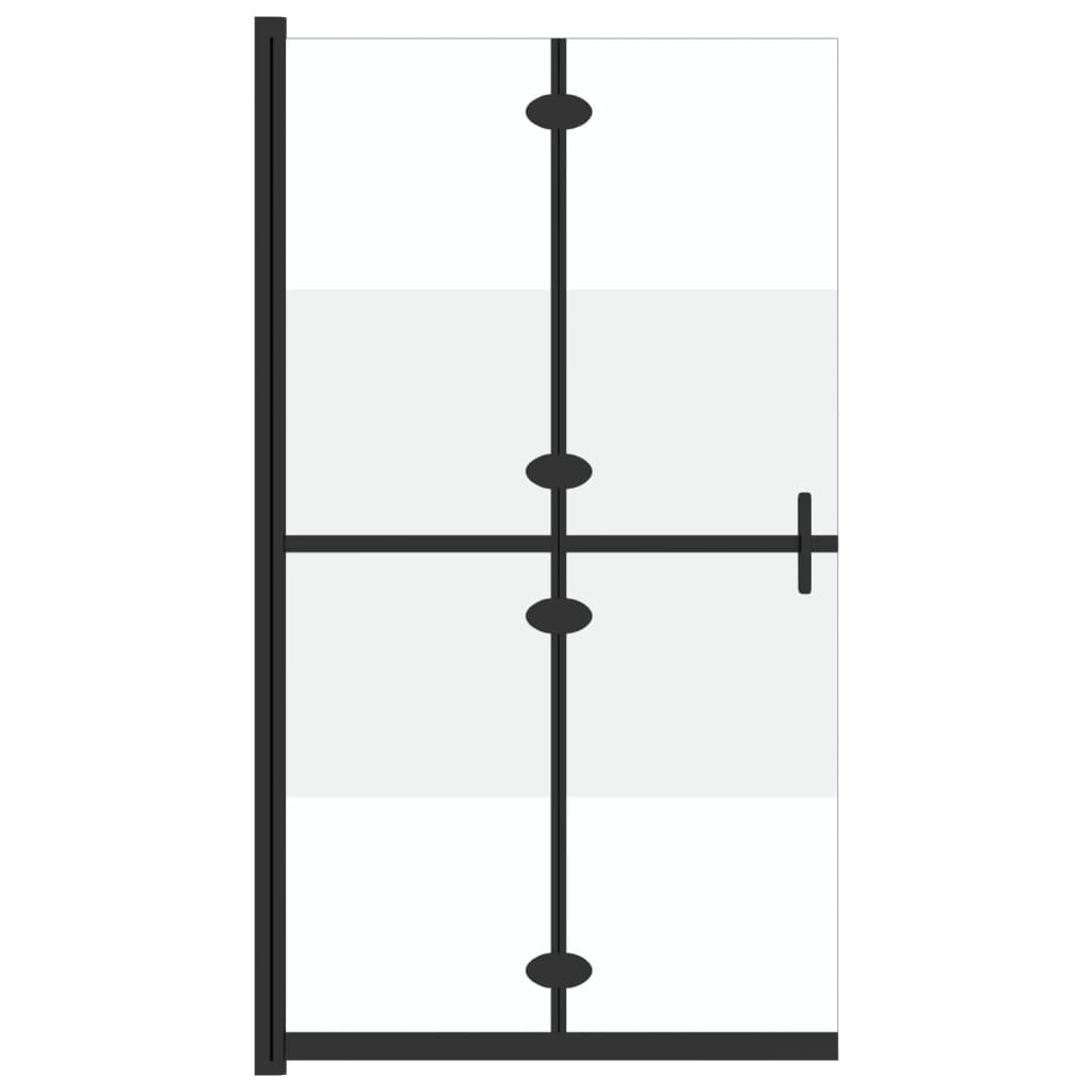 Inloopdouchewand inklapbaar 110x190 cm ESG-glas halfmat