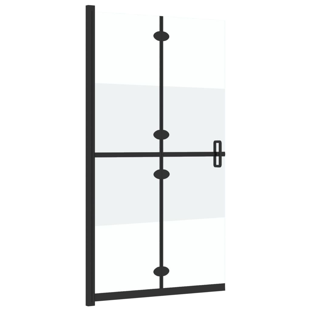 Inloopdouchewand inklapbaar 110x190 cm ESG-glas halfmat