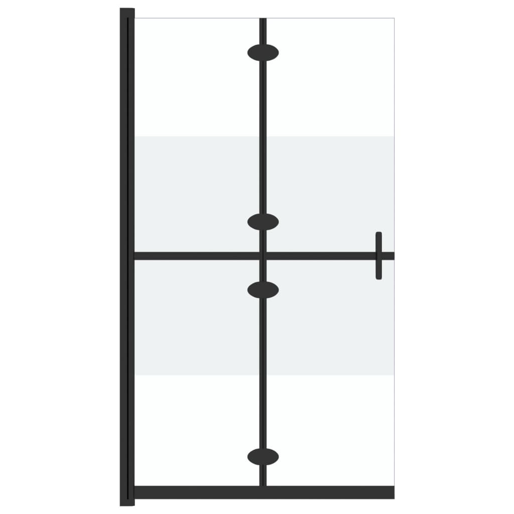 Inloopdouchewand inklapbaar 120x190 cm ESG-glas halfmat Douchewanden & -muren | Creëer jouw Trendy Thuis | Gratis bezorgd & Retour | Trendy.nl