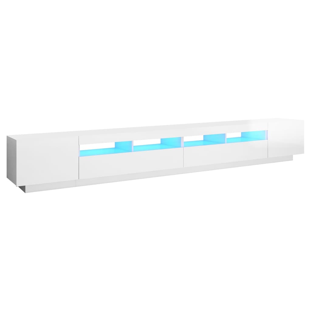 Tv-meubel met LED-verlichting 300x35x40 cm hoogglans wit Tv-meubels | Creëer jouw Trendy Thuis | Gratis bezorgd & Retour | Trendy.nl