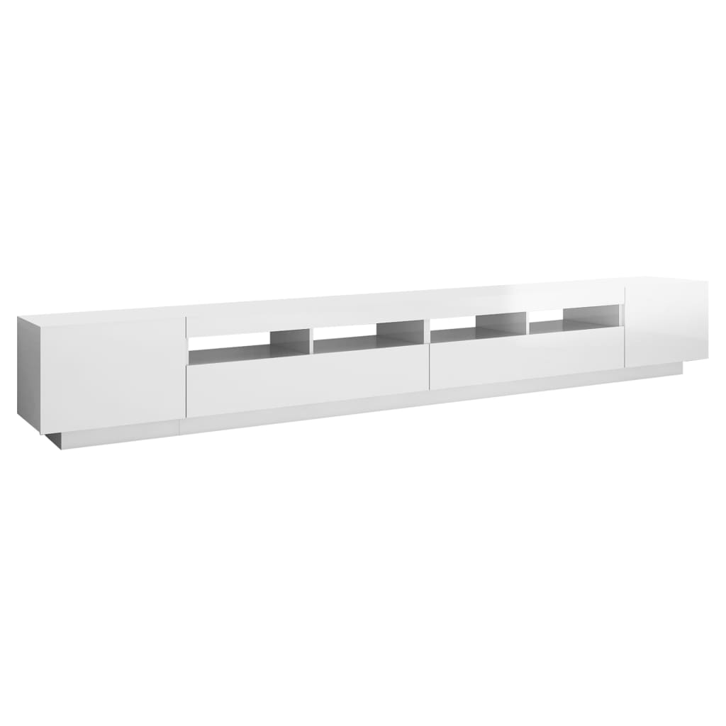 Tv-meubel met LED-verlichting 300x35x40 cm hoogglans wit Tv-meubels | Creëer jouw Trendy Thuis | Gratis bezorgd & Retour | Trendy.nl