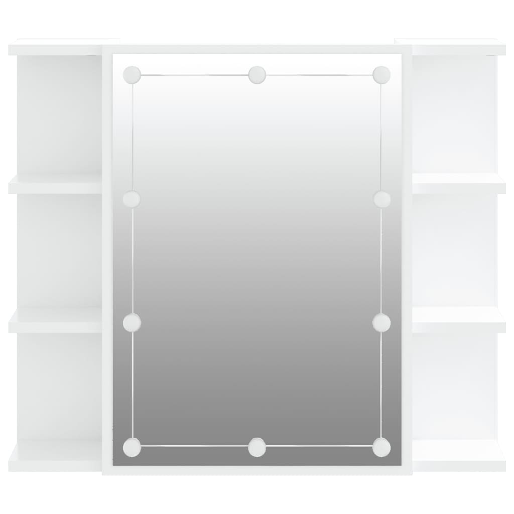 Spiegelkast met LED-verlichting 70x16,5x60 cm wit Badkamerkaptafels | Creëer jouw Trendy Thuis | Gratis bezorgd & Retour | Trendy.nl