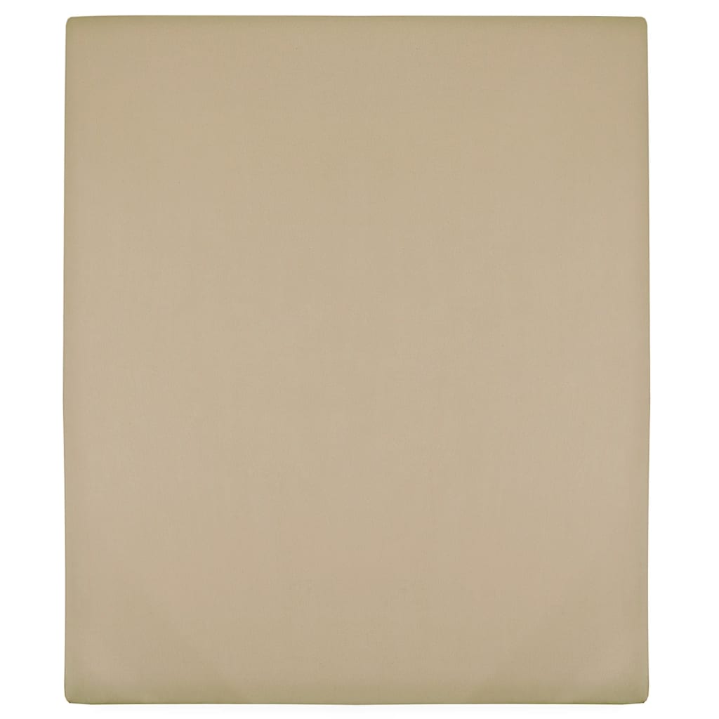 Hoeslakens jersey 2 st 100x200 cm katoen taupe Hoeslakens | Creëer jouw Trendy Thuis | Gratis bezorgd & Retour | Trendy.nl