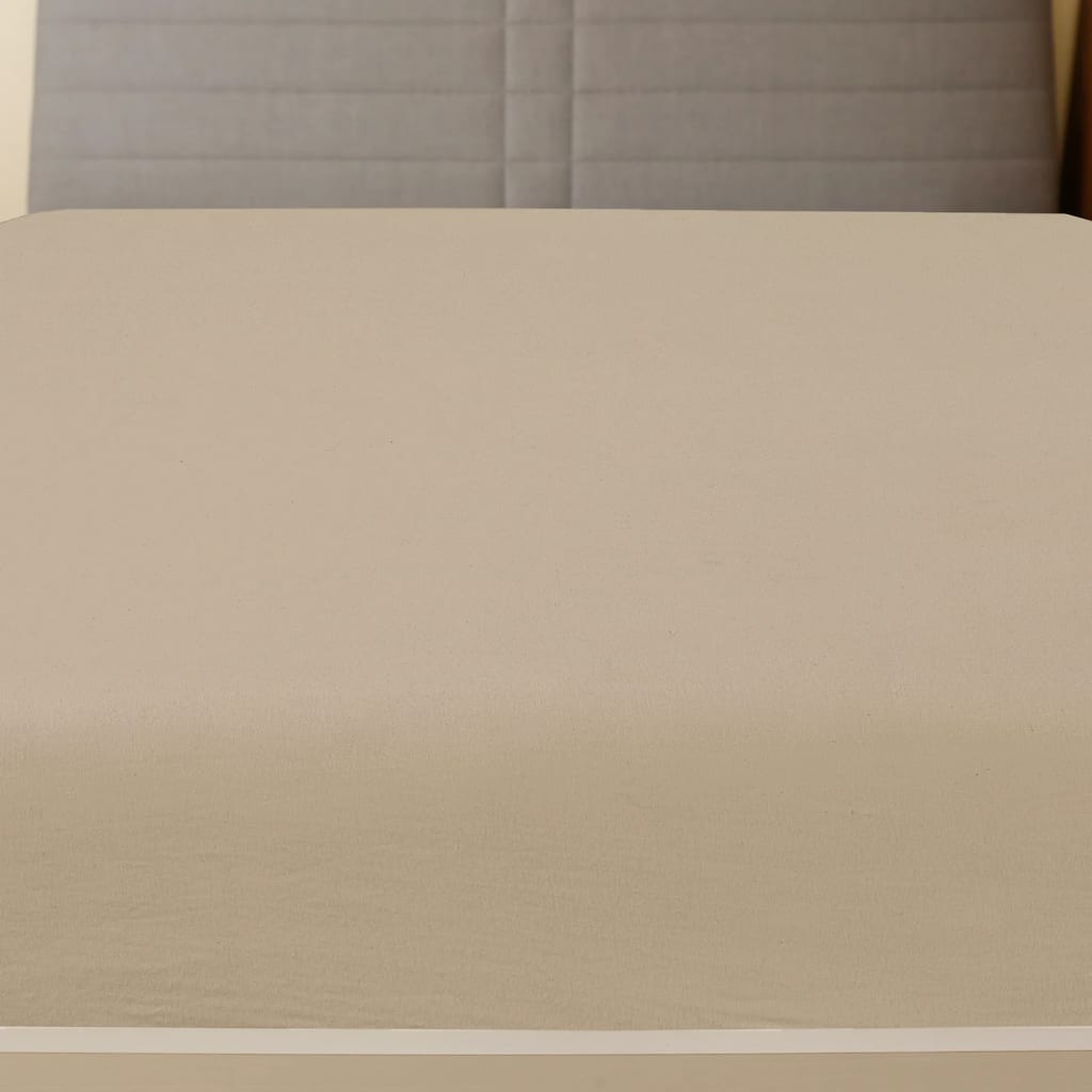 Hoeslakens jersey 2 st 100x200 cm katoen taupe Hoeslakens | Creëer jouw Trendy Thuis | Gratis bezorgd & Retour | Trendy.nl