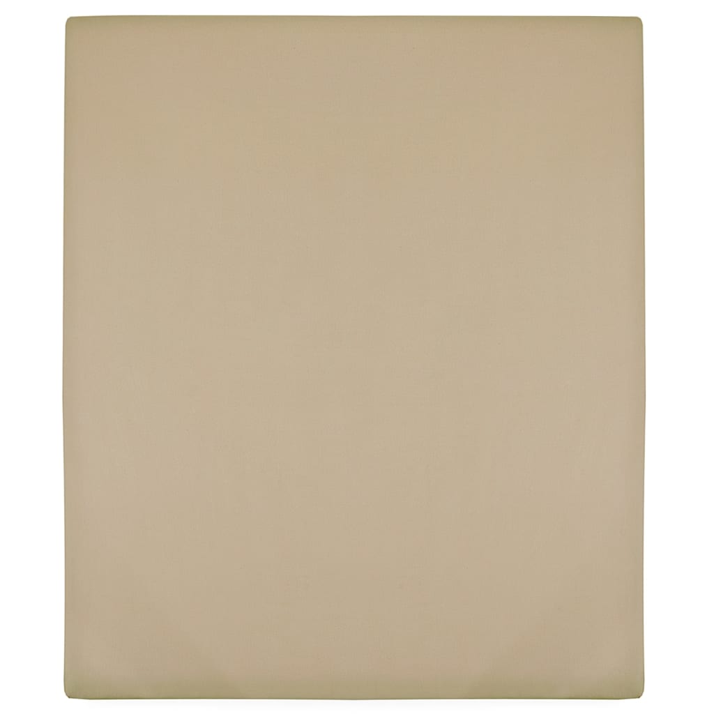 Hoeslakens jersey 2 st 160x200 cm katoen taupe Hoeslakens | Creëer jouw Trendy Thuis | Gratis bezorgd & Retour | Trendy.nl