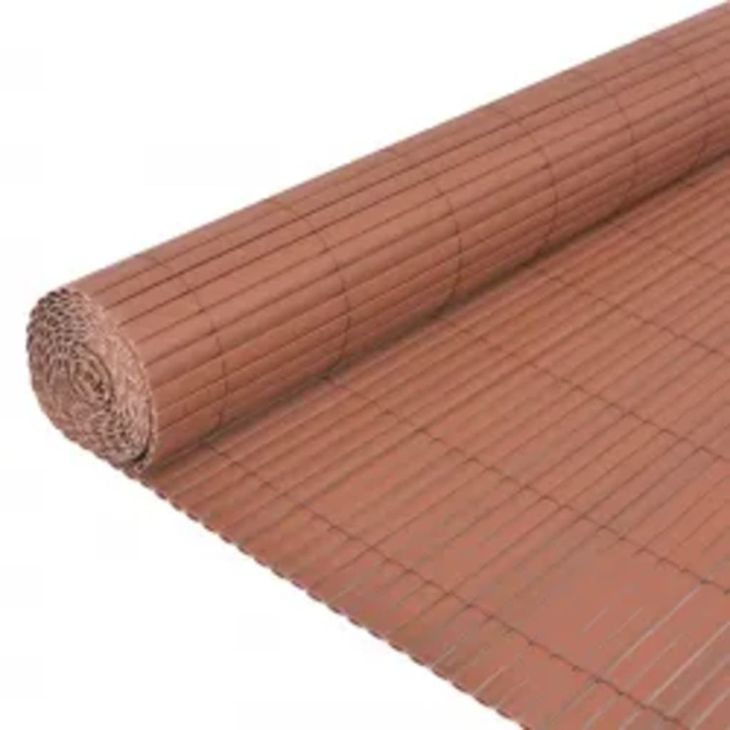 Tuinafscheiding dubbelzijdig 110x400 cm bruin Schuttingen & hekwerken | Creëer jouw Trendy Thuis | Gratis bezorgd & Retour | Trendy.nl