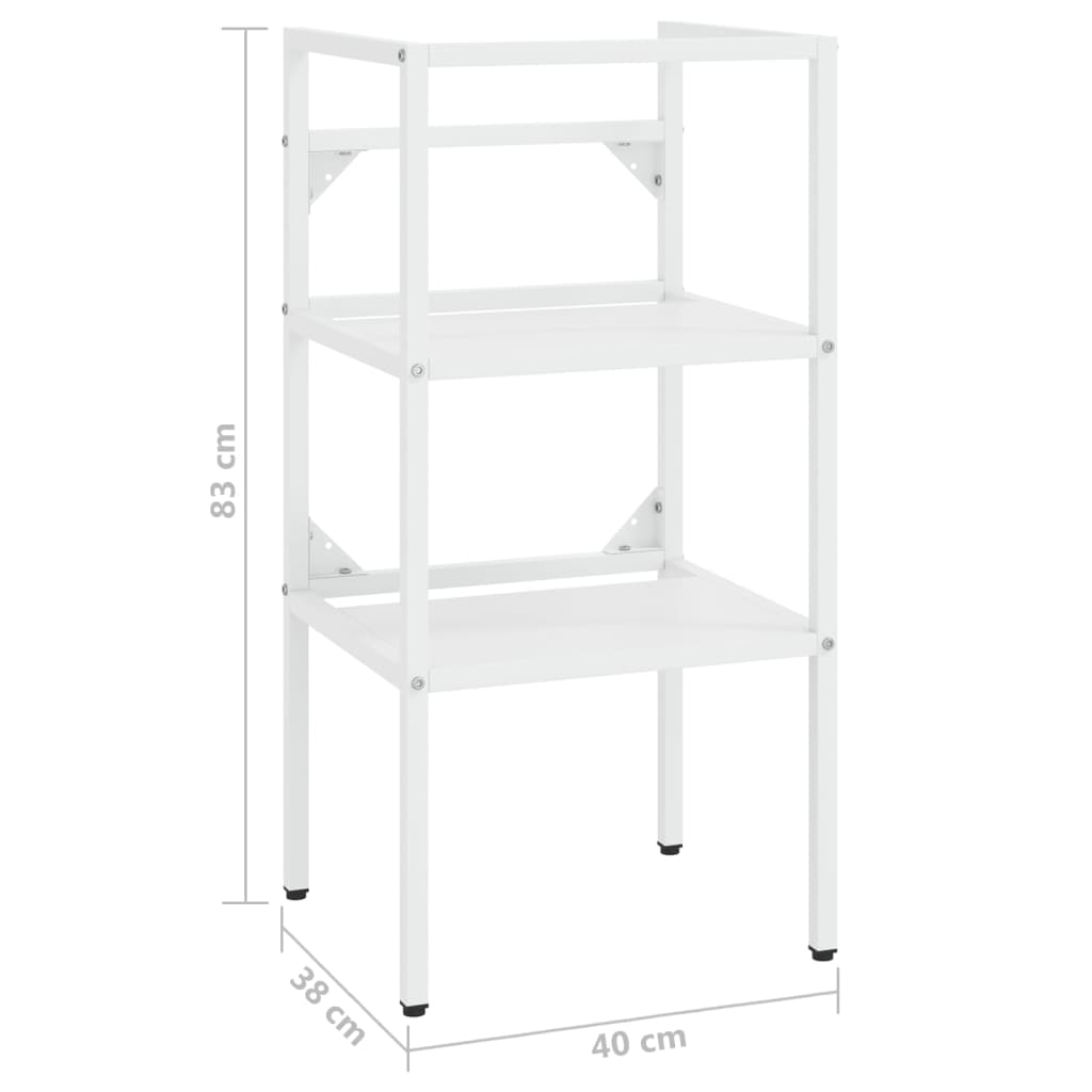 Wastafelframe 40x38x83 cm ijzer wit