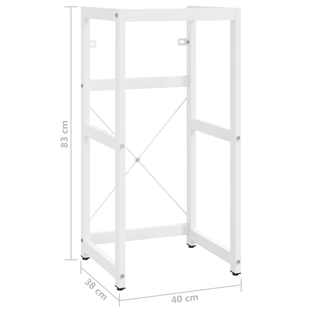 Wastafelframe 40x38x83 cm ijzer wit