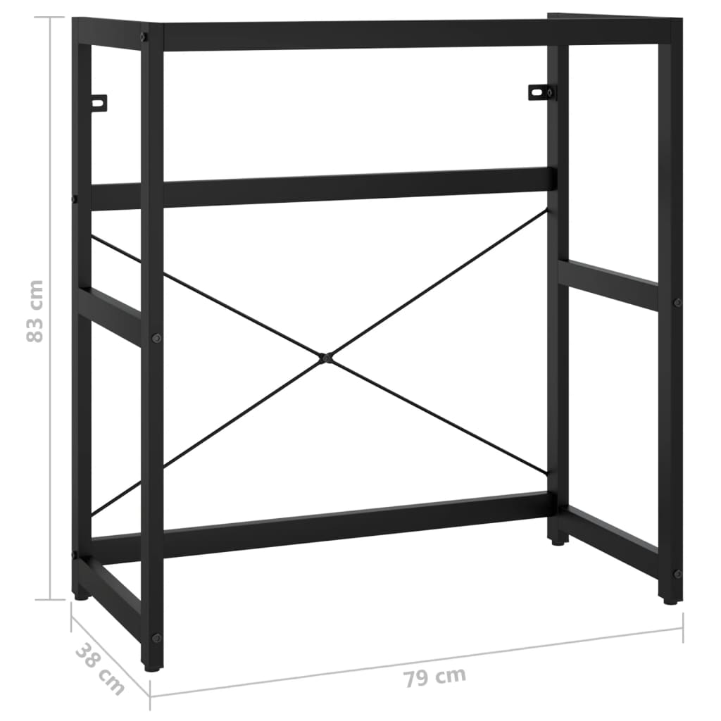 Wastafelframe 79x38x83 cm ijzer zwart Badkamerkaptafels | Creëer jouw Trendy Thuis | Gratis bezorgd & Retour | Trendy.nl