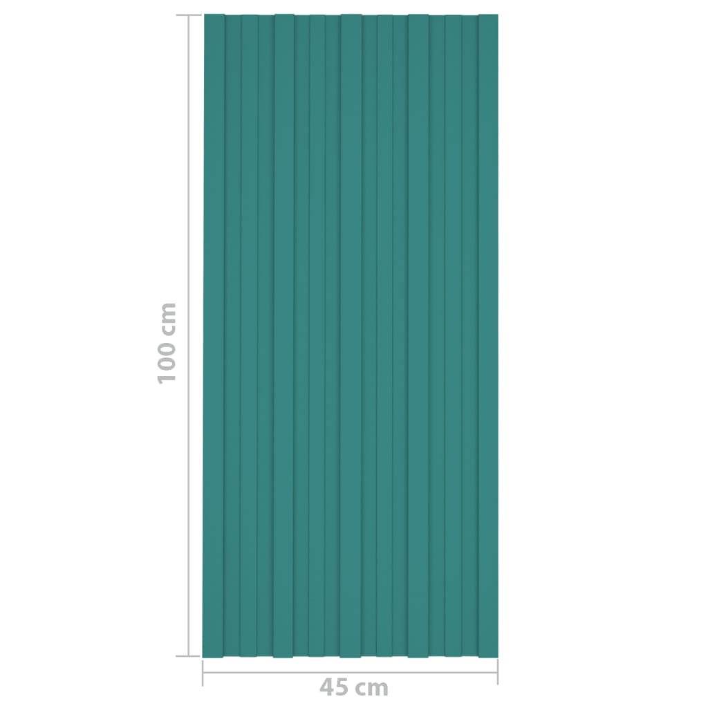 Dakpanelen 36 st 100x45 cm gegalvaniseerd staal groen Dakbedding | Creëer jouw Trendy Thuis | Gratis bezorgd & Retour | Trendy.nl