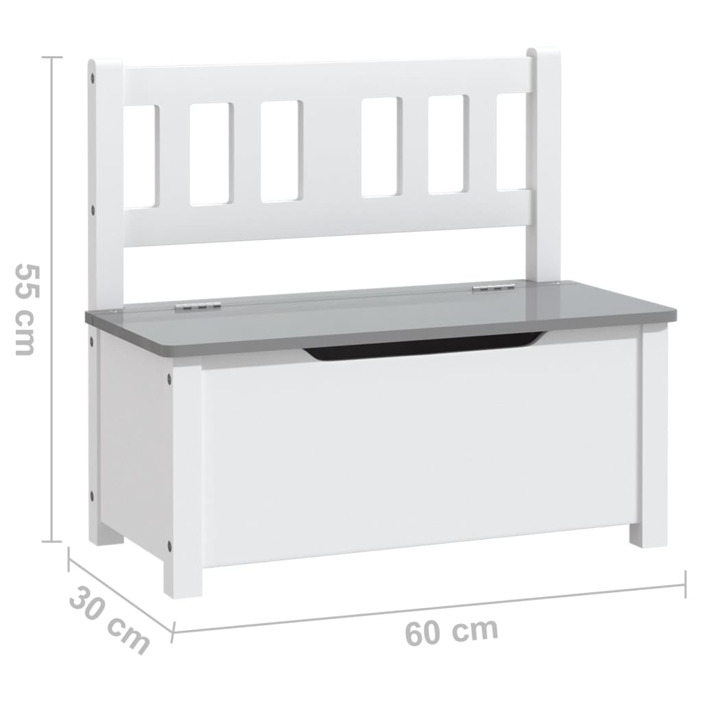 3-delige Kindertafel- en stoelenset MDF wit en grijs Meubelsets voor baby's & peuters | Creëer jouw Trendy Thuis | Gratis bezorgd & Retour | Trendy.nl