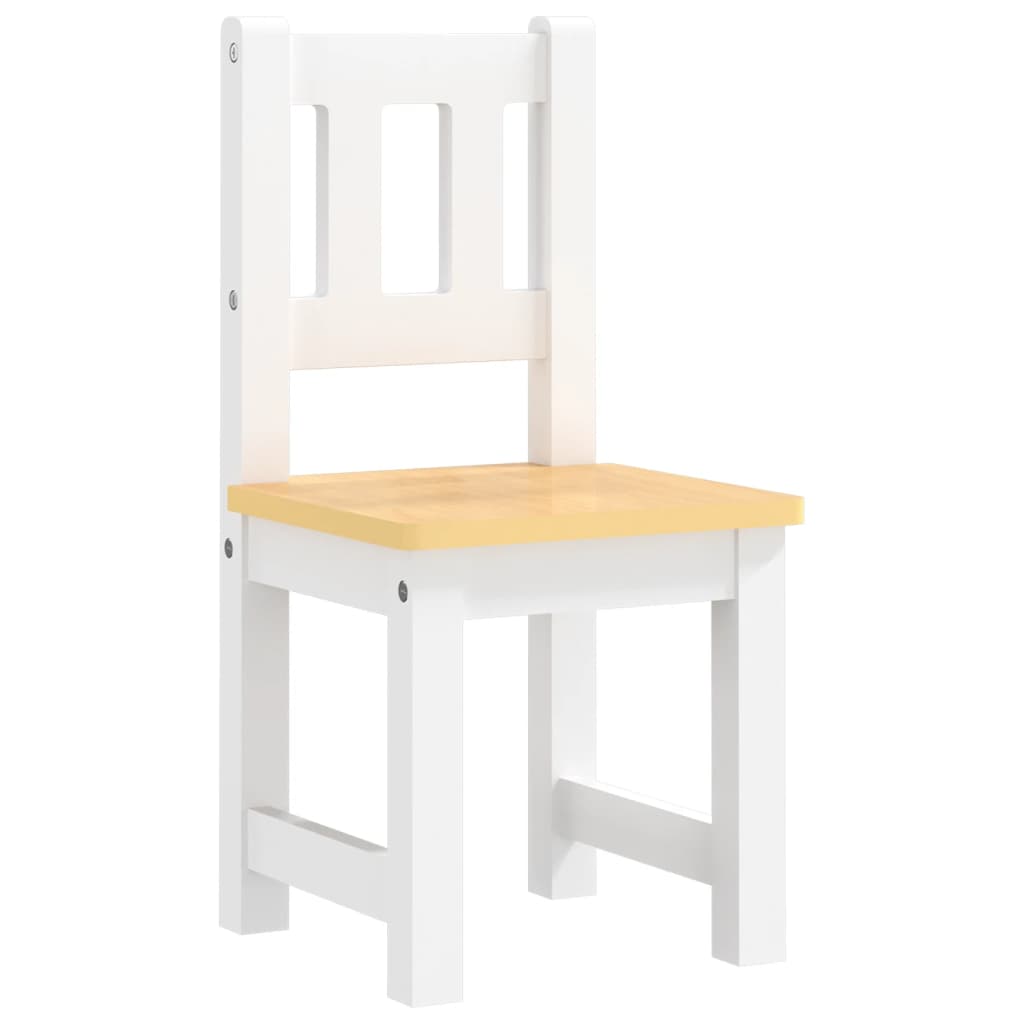 4-delige Kindertafel- en stoelenset MDF wit en beige Meubelsets voor baby's & peuters | Creëer jouw Trendy Thuis | Gratis bezorgd & Retour | Trendy.nl