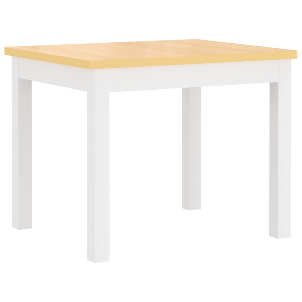 4-delige Kindertafel- en stoelenset MDF wit en beige Meubelsets voor baby's & peuters | Creëer jouw Trendy Thuis | Gratis bezorgd & Retour | Trendy.nl