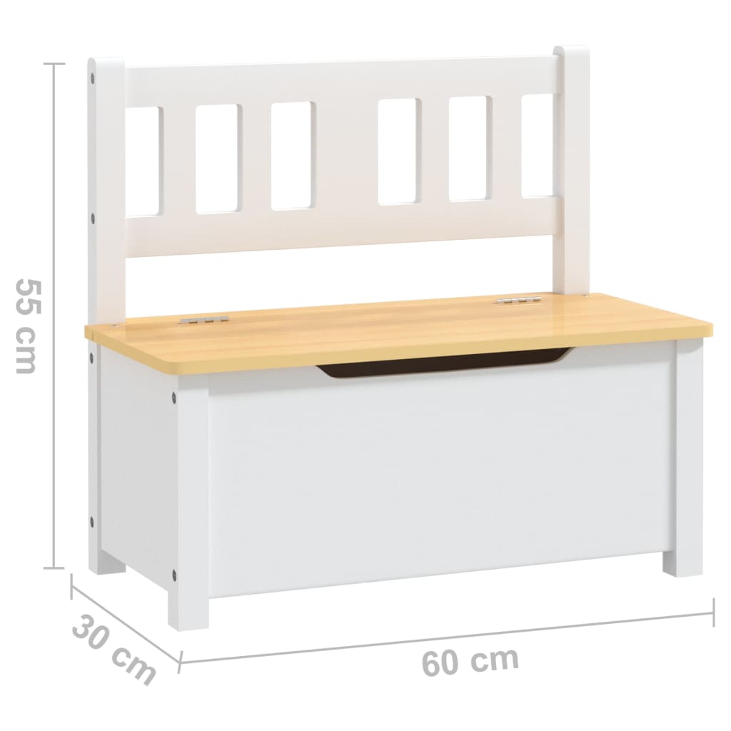 4-delige Kindertafel- en stoelenset MDF wit en beige Meubelsets voor baby's & peuters | Creëer jouw Trendy Thuis | Gratis bezorgd & Retour | Trendy.nl