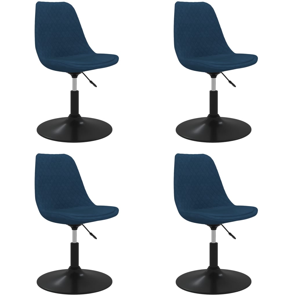 Eetkamerstoelen draaibaar 4 st fluweel blauw Eetkamerstoelen | Creëer jouw Trendy Thuis | Gratis bezorgd & Retour | Trendy.nl