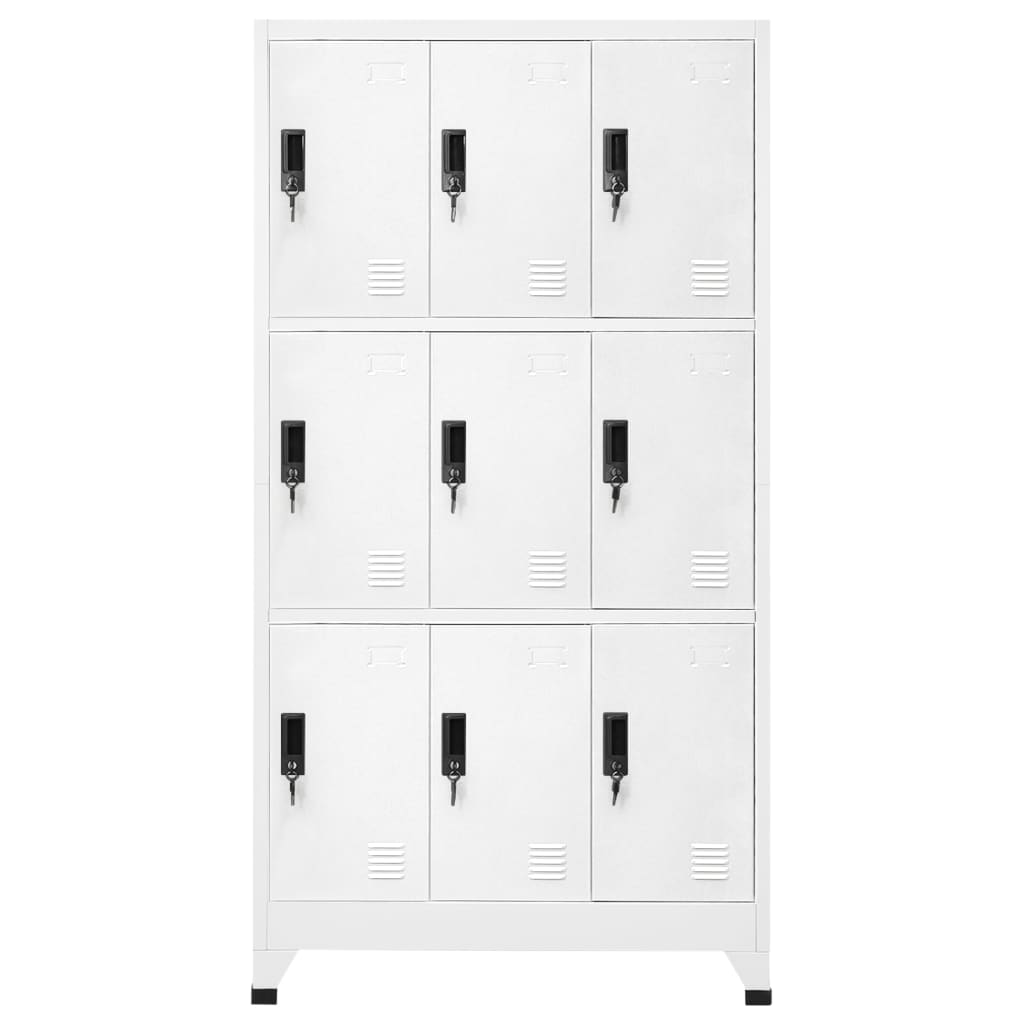 Lockerkast 90x45x180 cm staal wit