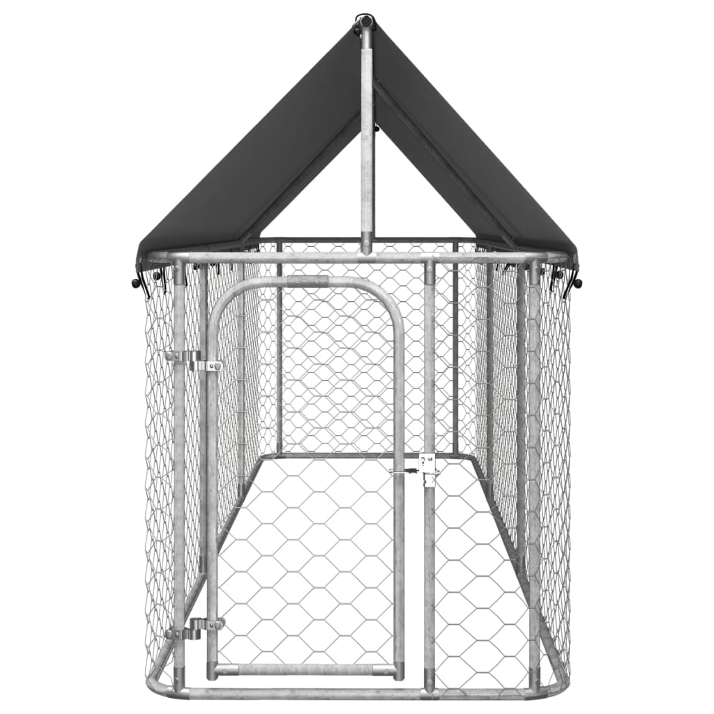 Hondenkennel voor buiten met dak 400x100x150 cm Hondenkennels & -rennen | Creëer jouw Trendy Thuis | Gratis bezorgd & Retour | Trendy.nl