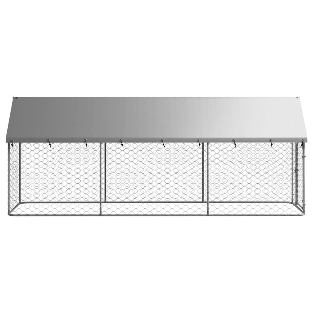 Hondenkennel voor buiten met dak 400x100x150 cm Hondenkennels & -rennen | Creëer jouw Trendy Thuis | Gratis bezorgd & Retour | Trendy.nl