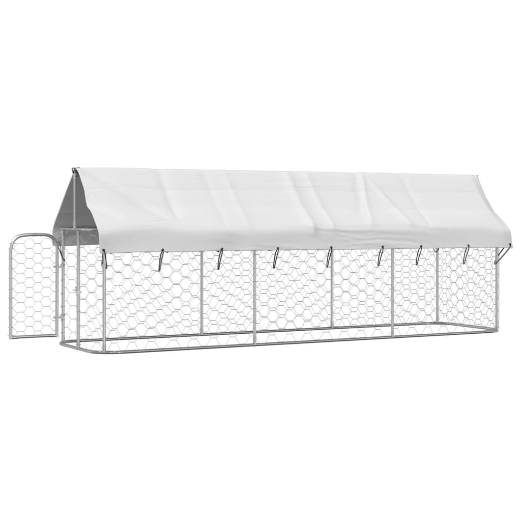 Hondenkennel voor buiten met dak 400x100x150 cm Hondenkennels & -rennen | Creëer jouw Trendy Thuis | Gratis bezorgd & Retour | Trendy.nl