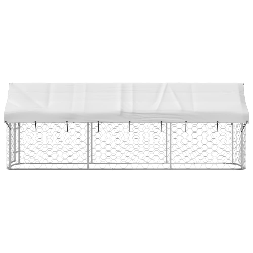 Hondenkennel voor buiten met dak 400x100x150 cm Hondenkennels & -rennen | Creëer jouw Trendy Thuis | Gratis bezorgd & Retour | Trendy.nl