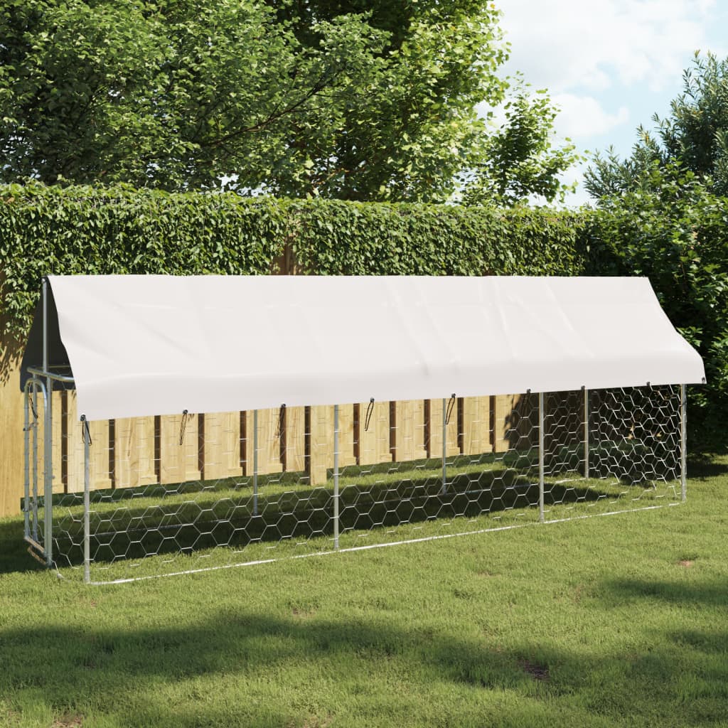 Hondenkennel voor buiten met dak 400x100x150 cm Hondenkennels & -rennen | Creëer jouw Trendy Thuis | Gratis bezorgd & Retour | Trendy.nl