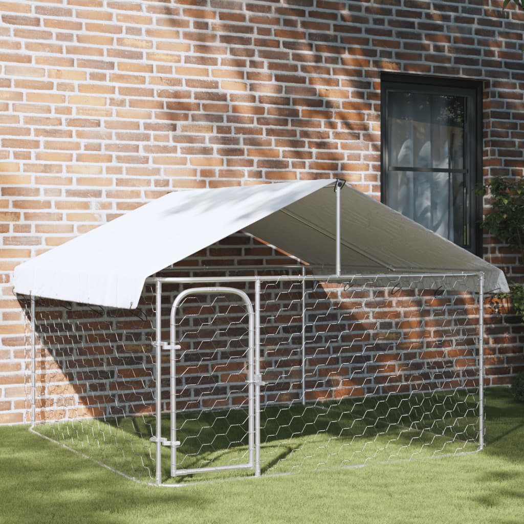 Hondenkennel voor buiten met dak 200x200x150 cm Hondenkennels & -rennen | Creëer jouw Trendy Thuis | Gratis bezorgd & Retour | Trendy.nl