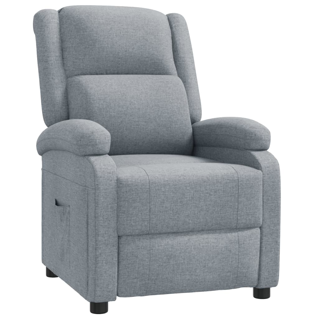 Fauteuil verstelbaar stof lichtgrijs Fauteuils & Relaxfauteuils | Creëer jouw Trendy Thuis | Gratis bezorgd & Retour | Trendy.nl