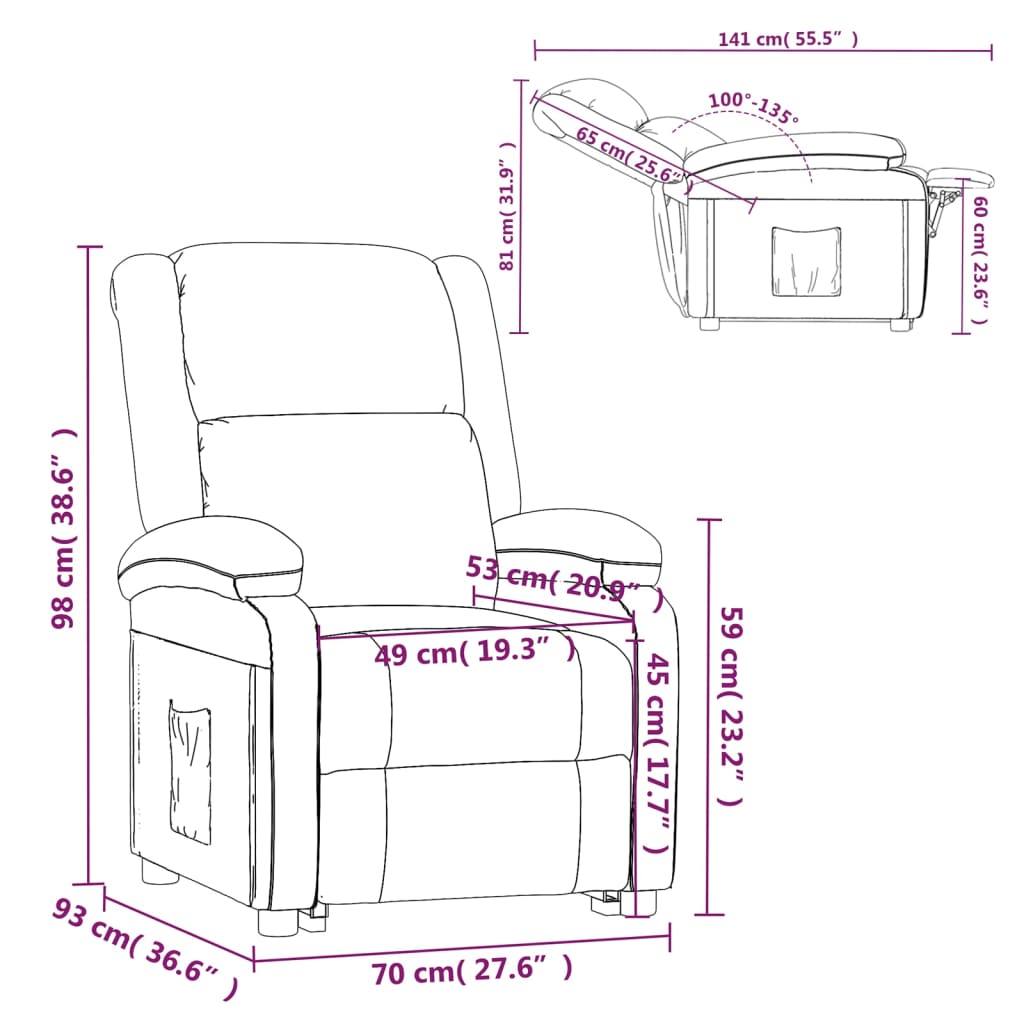 Fauteuil verstelbaar stof lichtgrijs Fauteuils & Relaxfauteuils | Creëer jouw Trendy Thuis | Gratis bezorgd & Retour | Trendy.nl