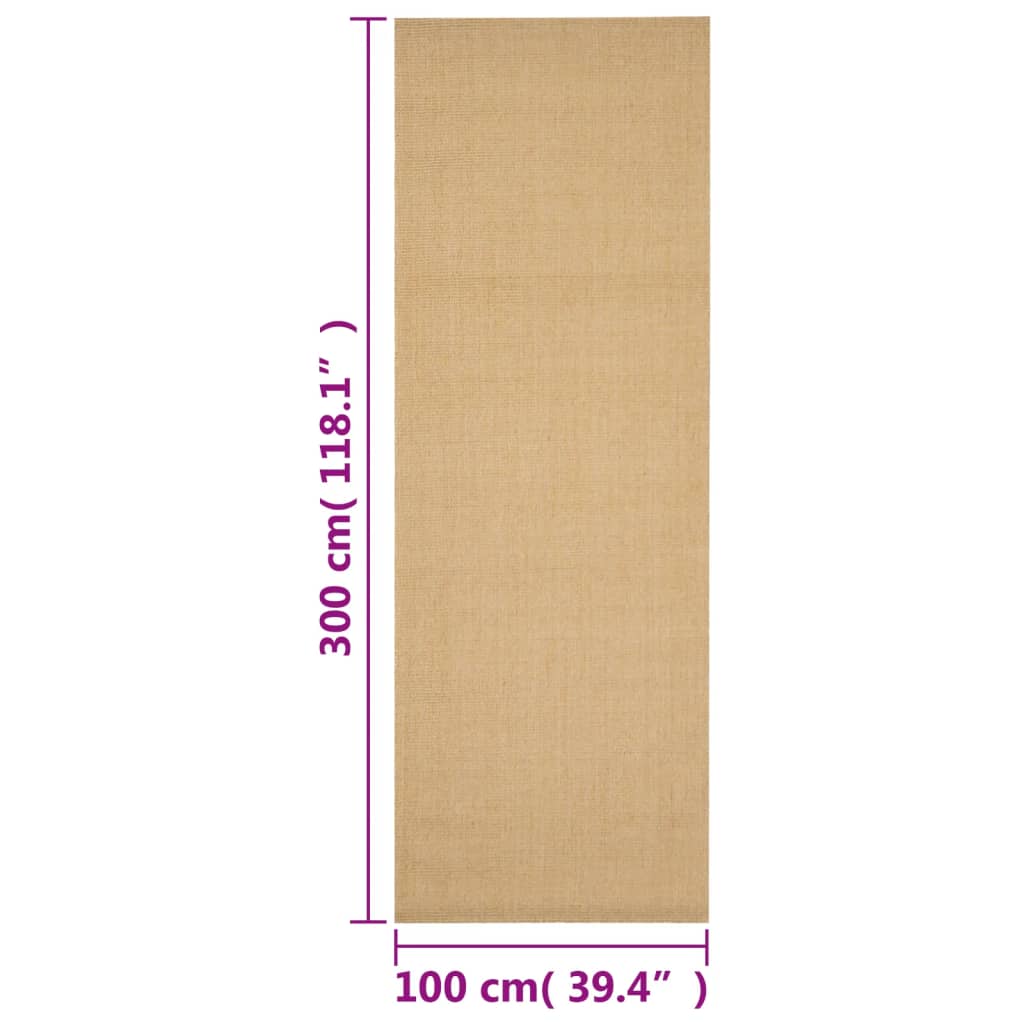 Vloerkleed 100x300 cm natuurlijk sisal Vloerkleden | Creëer jouw Trendy Thuis | Gratis bezorgd & Retour | Trendy.nl