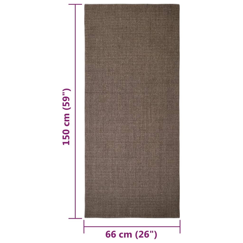 Vloerkleed 66x150 cm natuurlijk sisal bruin Vloerkleden | Creëer jouw Trendy Thuis | Gratis bezorgd & Retour | Trendy.nl