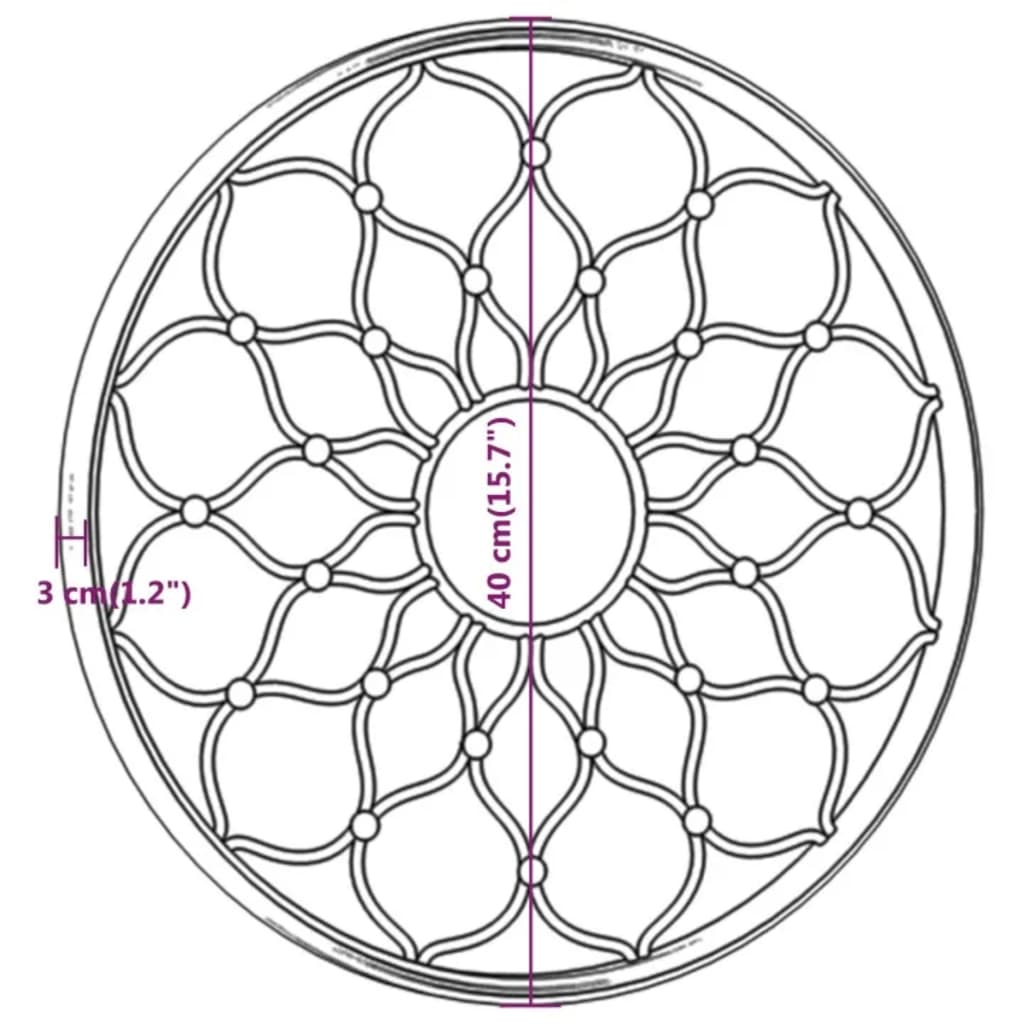 Tuinspiegel rond 40x3 cm ijzer zandkleurig Spiegels | Creëer jouw Trendy Thuis | Gratis bezorgd & Retour | Trendy.nl