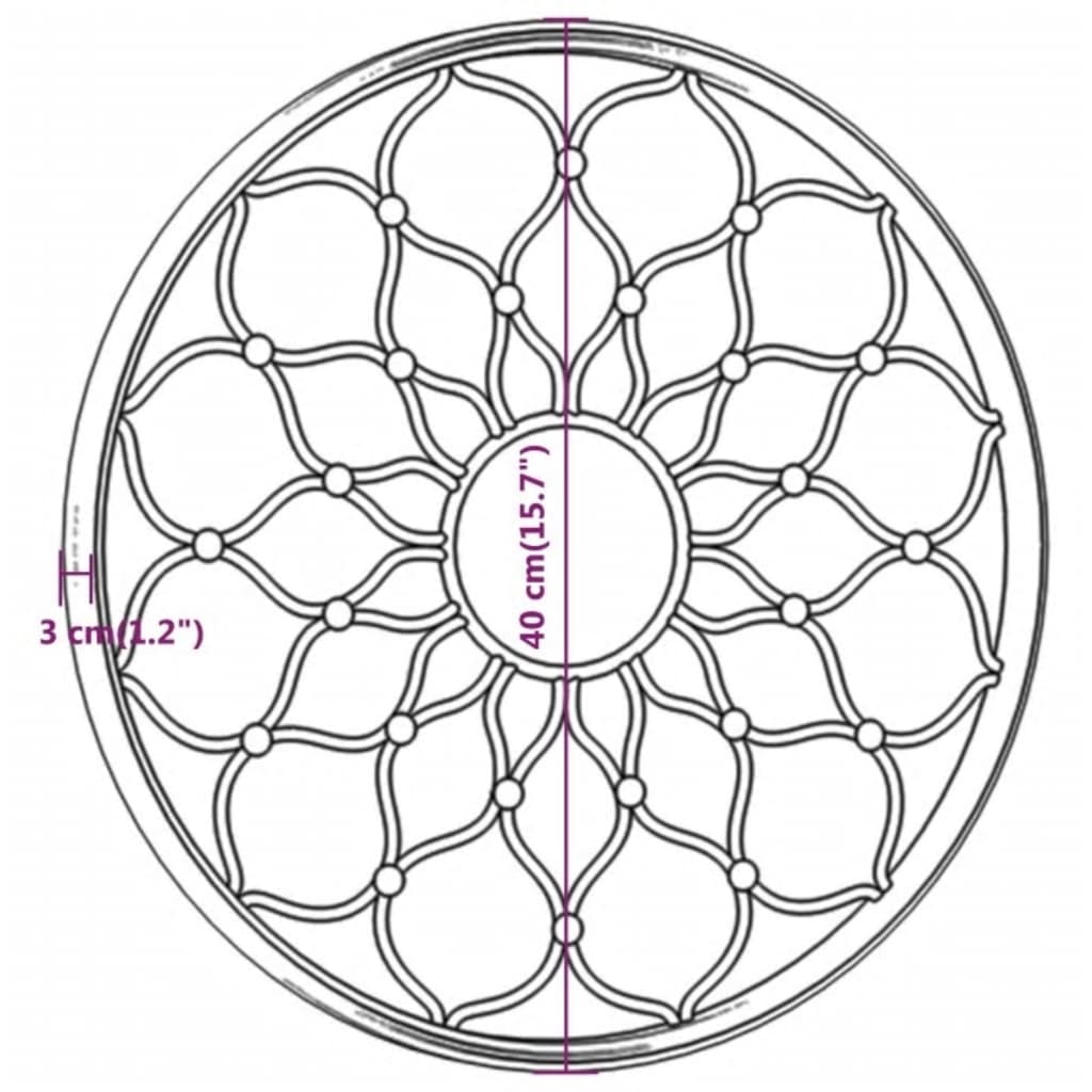 Tuinspiegel rond 40x3 cm ijzer zwart Spiegels | Creëer jouw Trendy Thuis | Gratis bezorgd & Retour | Trendy.nl