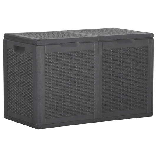 Tuinbox 180 L PP rattan zwart Opbergboxen voor buiten | Creëer jouw Trendy Thuis | Gratis bezorgd & Retour | Trendy.nl