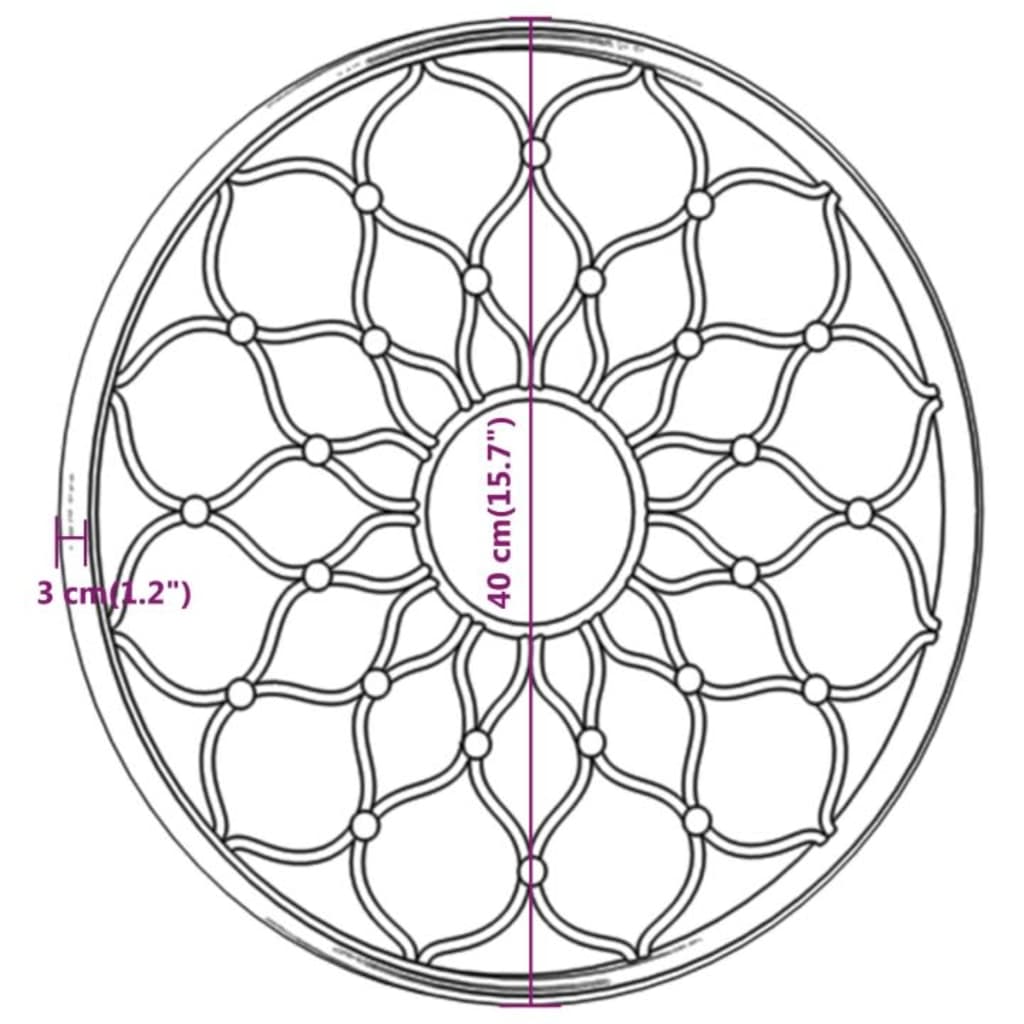 Spiegel rond 40x3 cm ijzer zandkleurig Spiegels | Creëer jouw Trendy Thuis | Gratis bezorgd & Retour | Trendy.nl