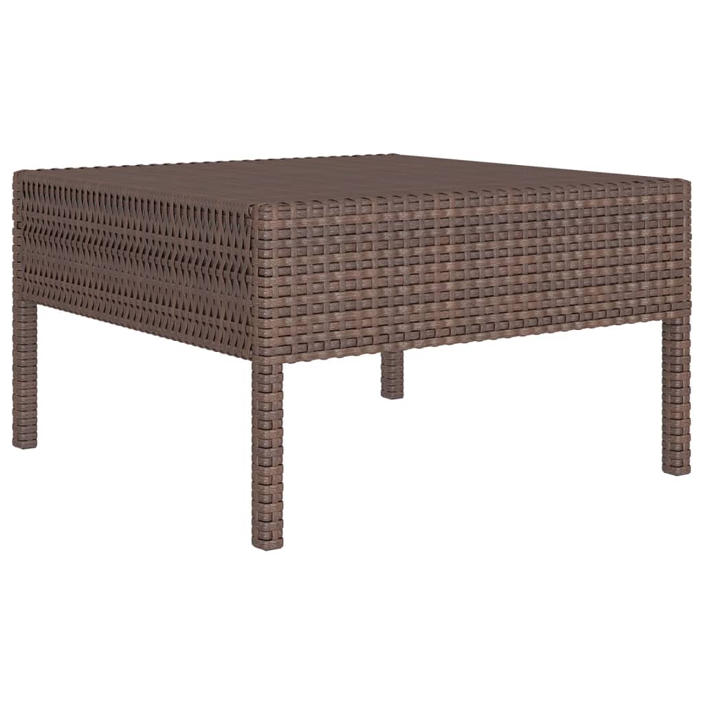 11-delige Loungeset met kussens poly rattan bruin Tuinsets | Creëer jouw Trendy Thuis | Gratis bezorgd & Retour | Trendy.nl