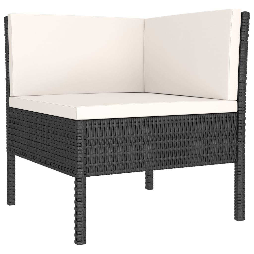 12-delige Loungeset met kussens poly rattan zwart Tuinsets | Creëer jouw Trendy Thuis | Gratis bezorgd & Retour | Trendy.nl