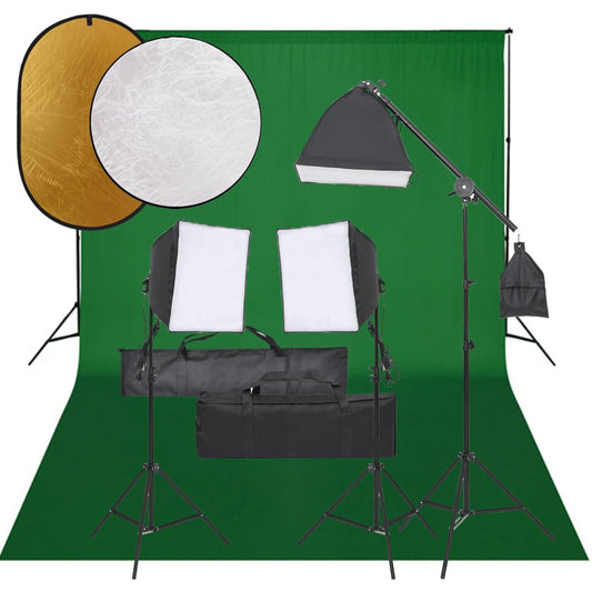 Fotostudioset met verlichtingsset, achtergrond en reflector Studioverlichting & flitsers | Creëer jouw Trendy Thuis | Gratis bezorgd & Retour | Trendy.nl